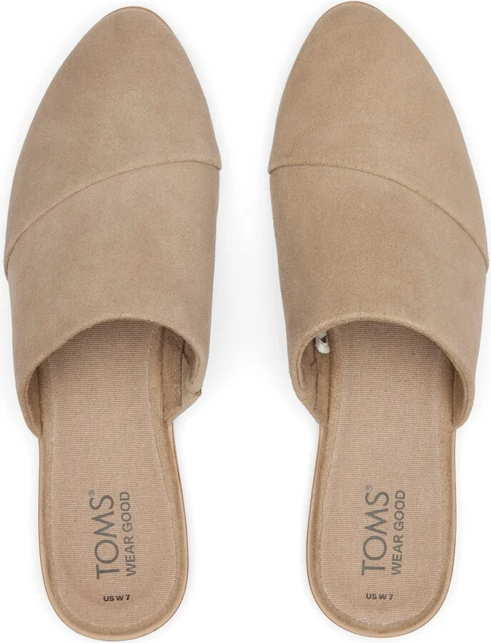 Jade Taupe Suede Slip On Flat - Image 5