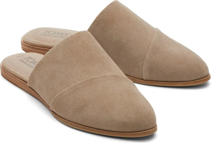 Jade Taupe Suede Slip On Flat
