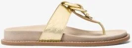 Jaden Crackled Metallic Leather Thong Sandal - Image 3