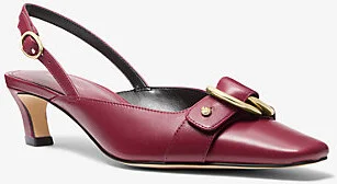 Jaden Leather Slingback Kitten Pump