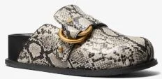 Jaden Snake Embossed Leather Clog - Image 2
