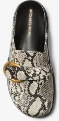Jaden Snake Embossed Leather Clog - Image 4