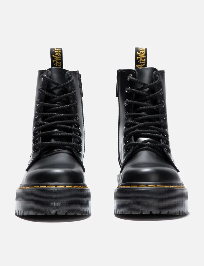 Jadon Polished Smooth Leather Platform Boots - Image 2