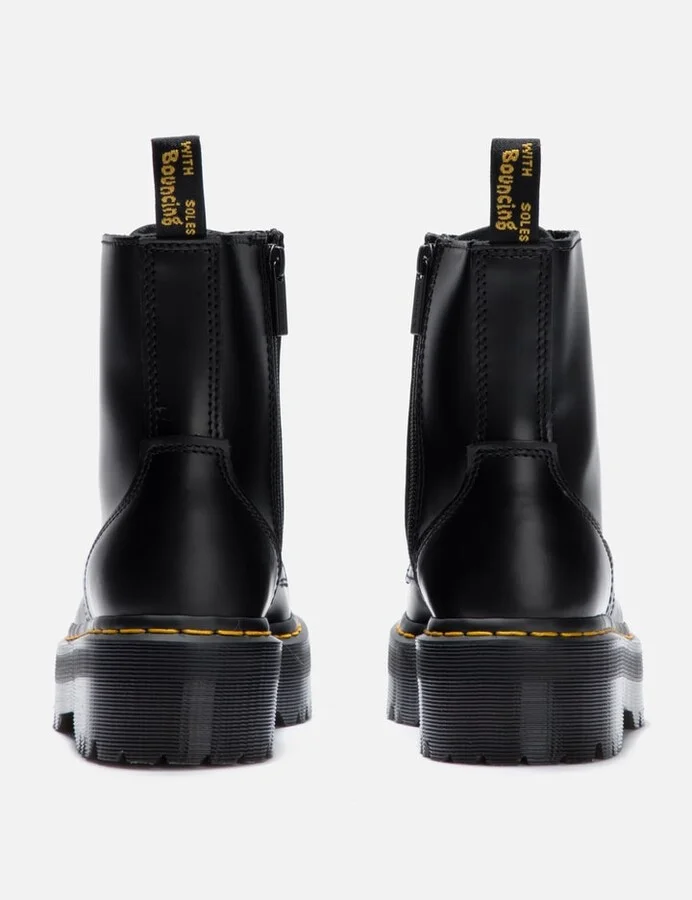 Jadon Polished Smooth Leather Platform Boots - Image 3