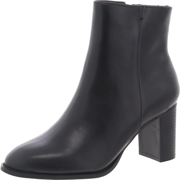 Jadyn Womens Zipper Faux Leather Booties