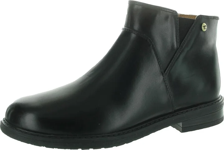 JAESON3 Womens Cushioned Footbed Faux Leather Ankle Boots