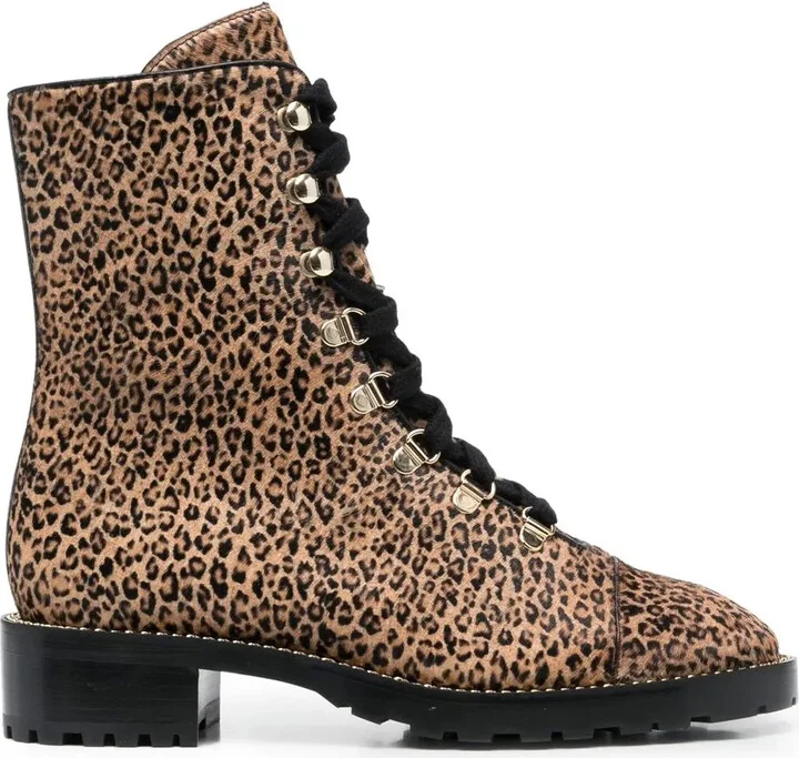 Jaguar-Print 40mm Ankle Boots