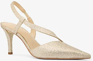 Jaida Glitter Embellished Leather Pump