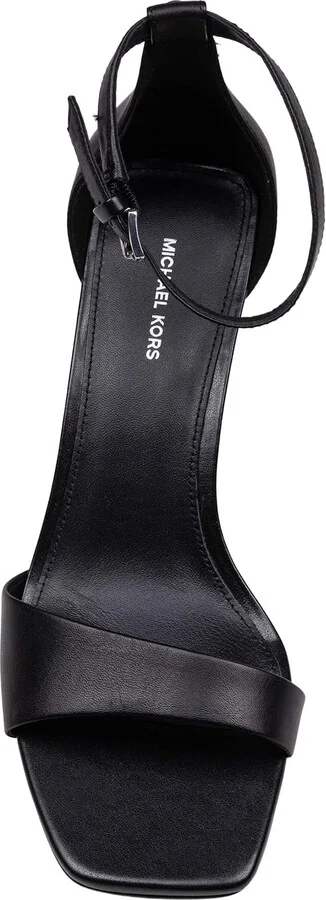 Jaida Heeled Sandal In Black Leather - Image 2