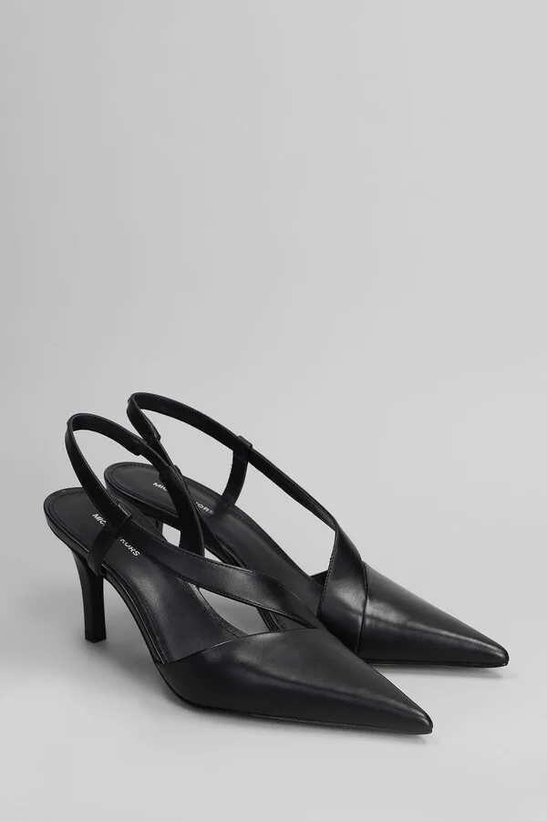 Jaida Pump Pumps In Black Leather - Image 2