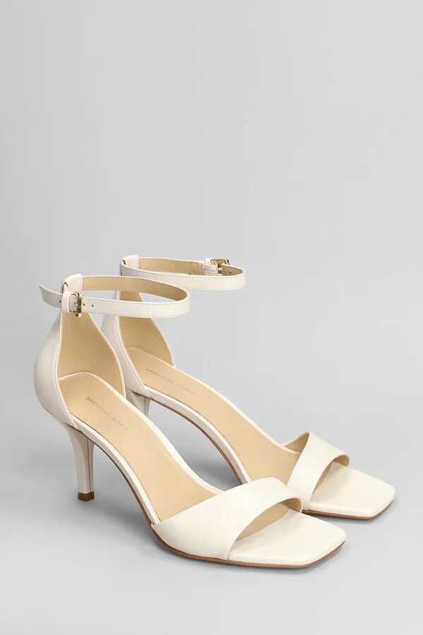 Jaida Sandals In Beige Leather - Image 2