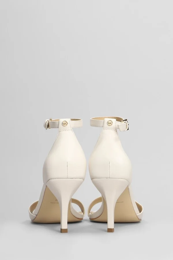 Jaida Sandals In Beige Leather - Image 4