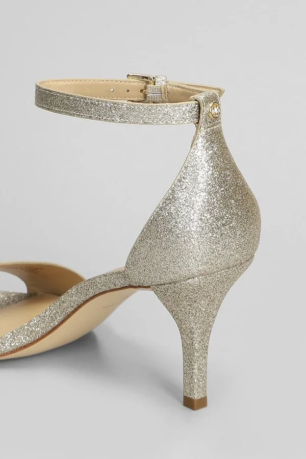 Jaida Sandals In Gold Glitter - Image 5