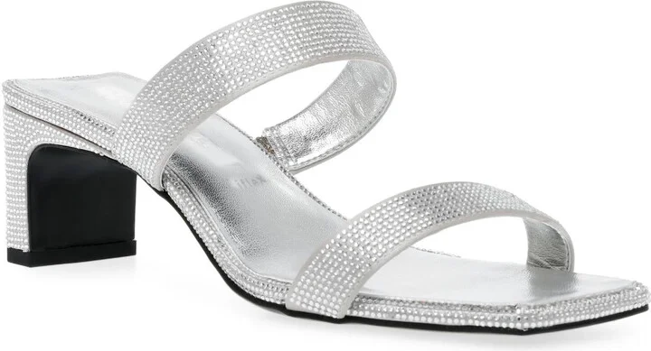 Jaimie Womens Embellished Slip-on Mules