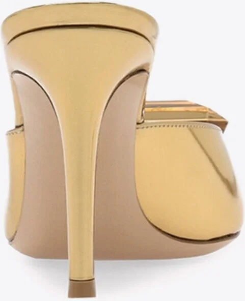 Jaipur 85 Metallic-Leather Mules - Image 2