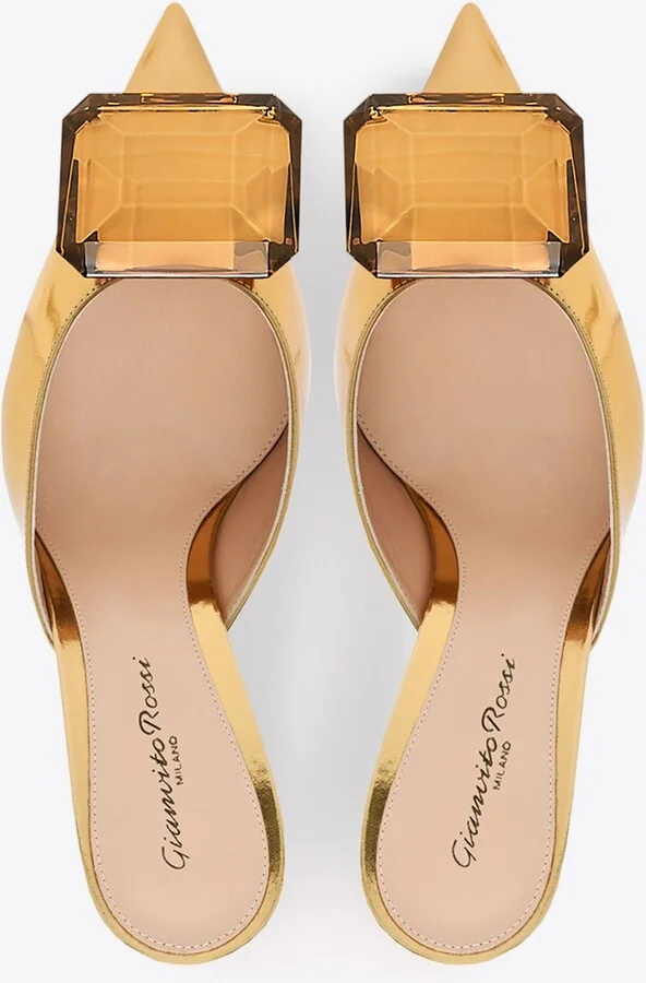 Jaipur 85 Metallic-Leather Mules - Image 3