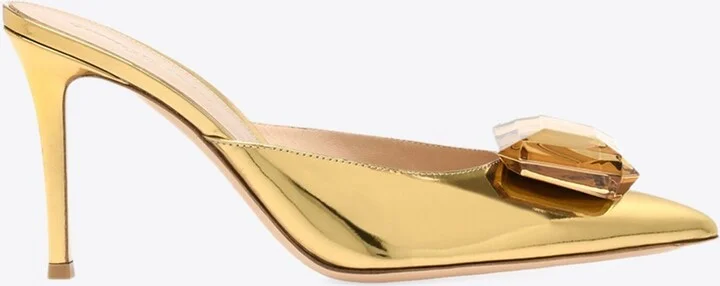 Jaipur 85 Metallic-Leather Mules