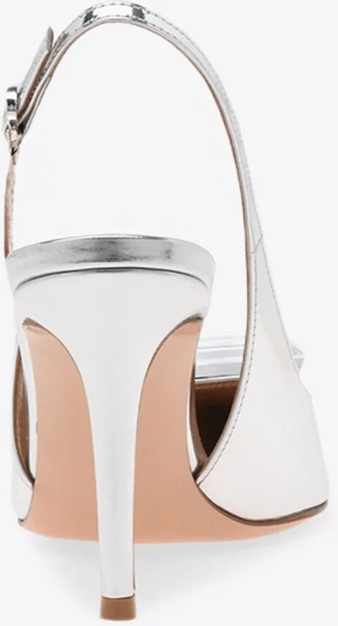 Jaipur 85 Metallic-Leather Slingback Pumps - Image 2