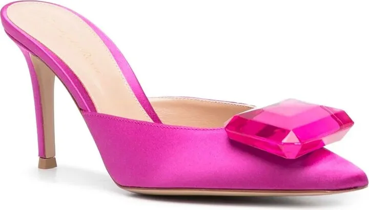Jaipur 85mm satin mules - Image 2