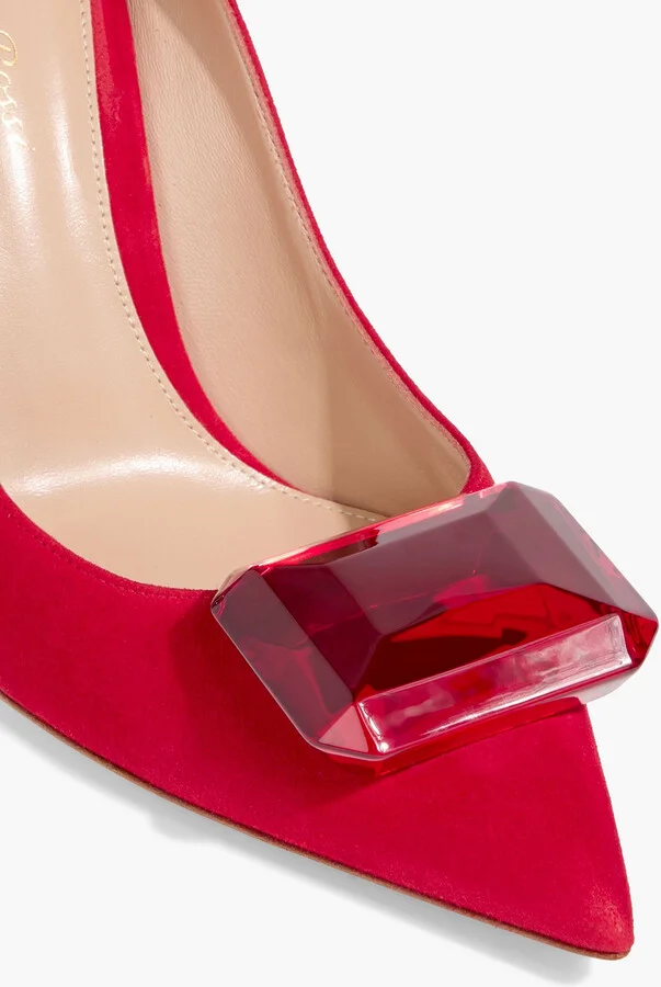 Jaipur crystal-embellished suede pumps - Image 4