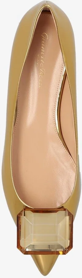 Jaipur Metallic Leather Pointed-Toe Flats - Image 3
