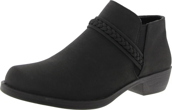 Jalia Womens Almond Toe Braided Booties