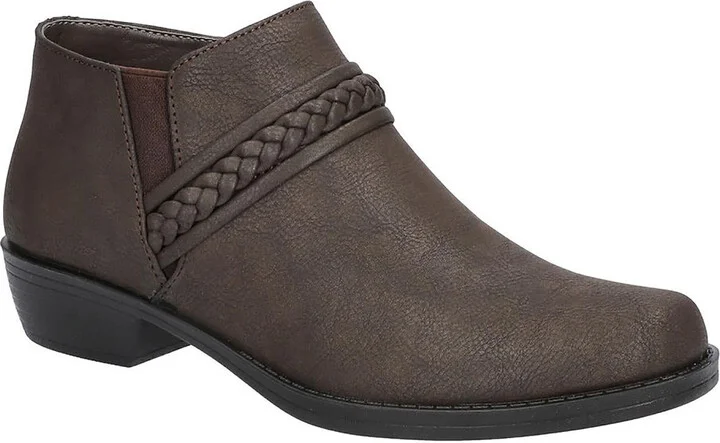 Jalia Womens Faux Leather Braided Ankle Boots