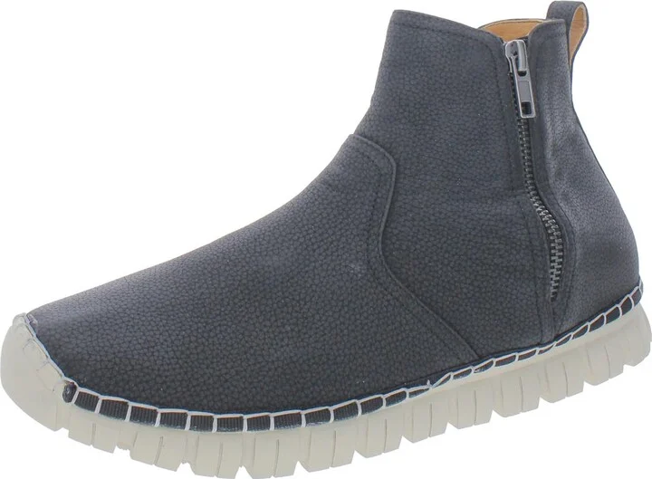 Jalin Womens Double Zipper Pull On Ankle Boots