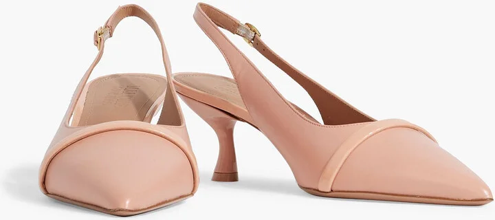 Jama 45 smooth and patent-leather slingback pumps - Image 2