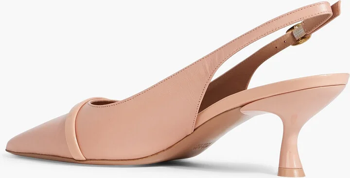 Jama 45 smooth and patent-leather slingback pumps - Image 3
