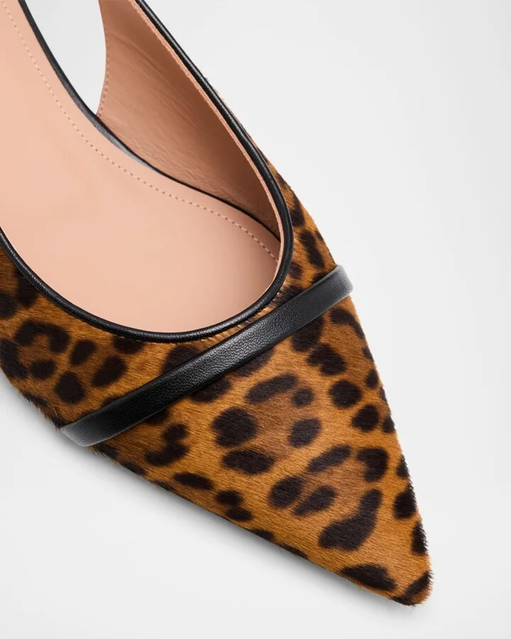 Jama Leopard-Printed Calf Hair Slingback Flats - Image 6