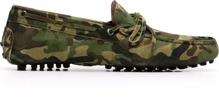 James camouflage-print loafers