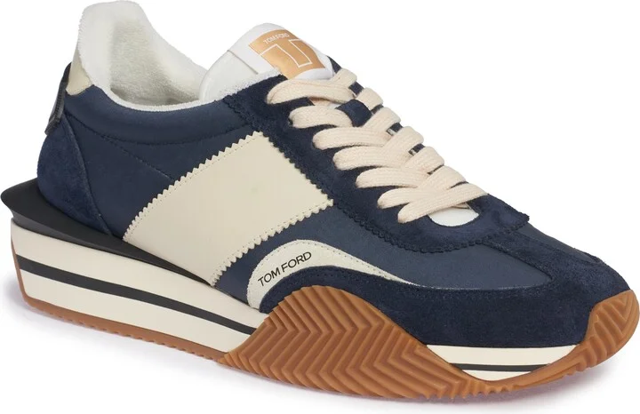 James Mixed Media Low Top Sneaker