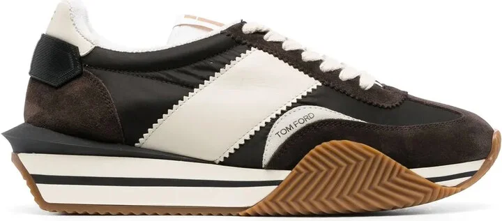 James panelled flatform sneakers