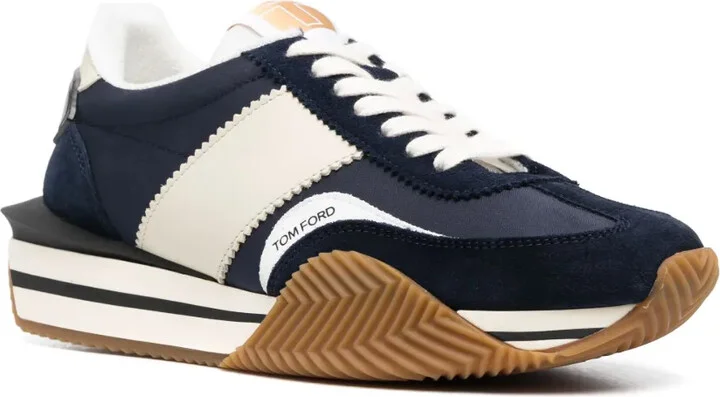 James panelled leather sneakers - Image 2