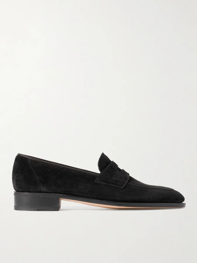James Suede Penny Loafers
