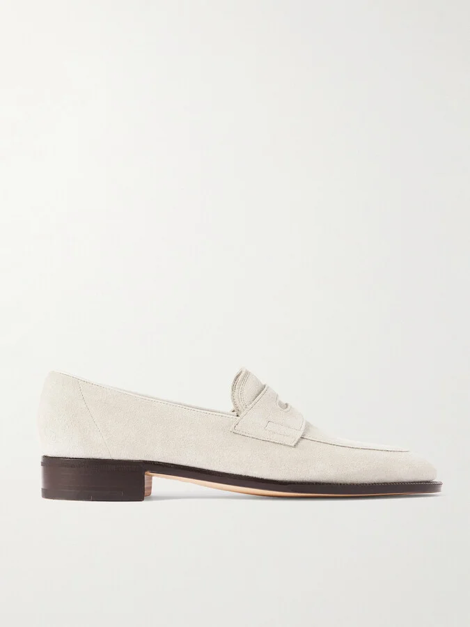 James Suede Penny Loafers