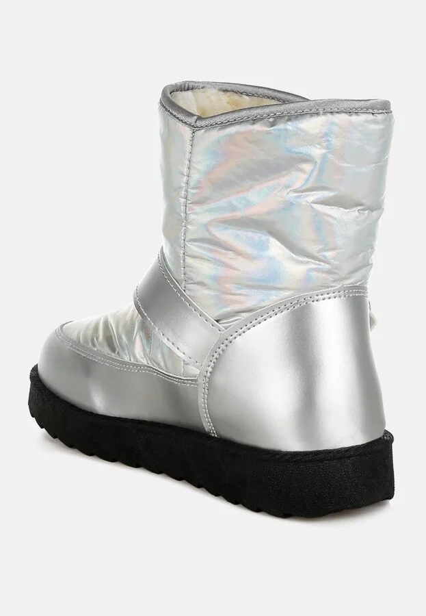 Jammy Buckle Strap Puffy Ankle Boots - Image 2