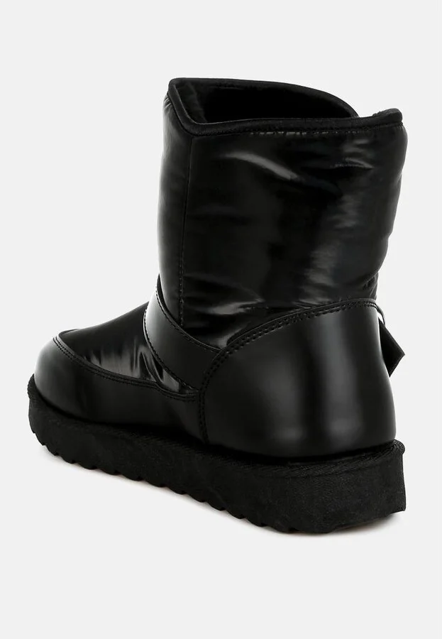 Jammy Buckle Strap Puffy Ankle Boots - Image 5