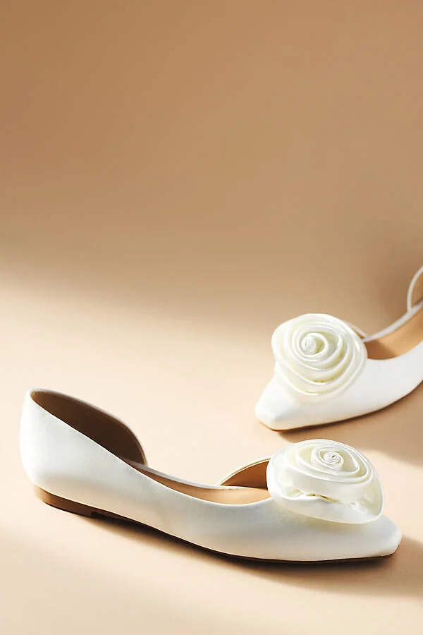 Jana Satin D'Orsay Rosette Flats - Image 2