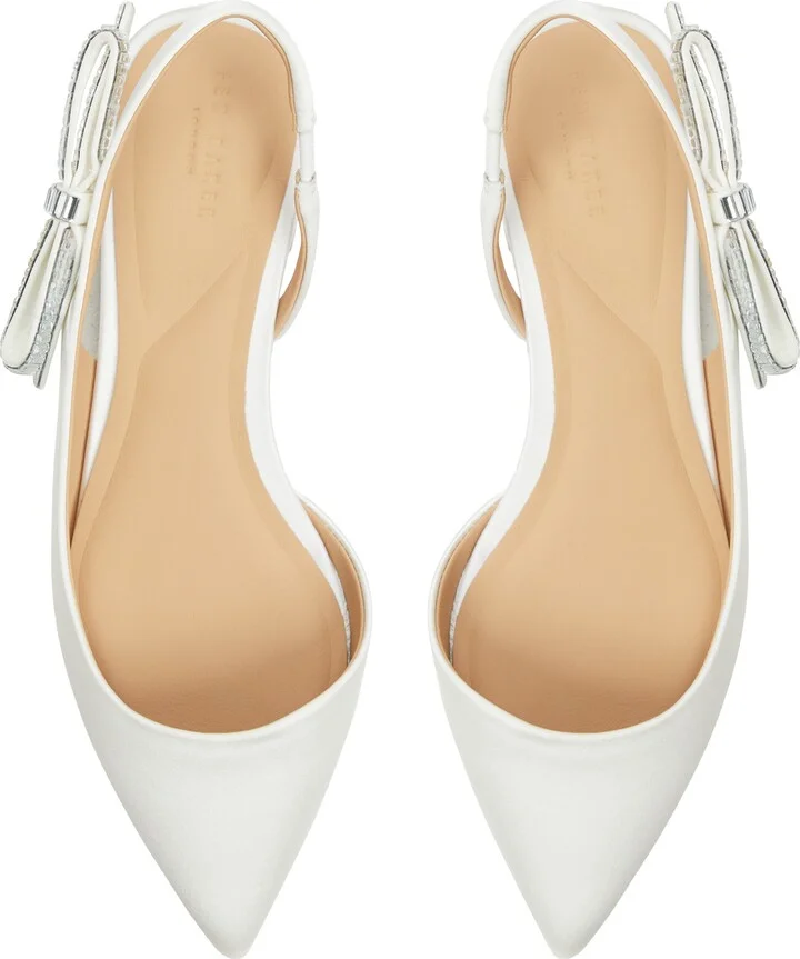 Jane Bow Slingback Half d'Orsay Pointed Toe Flat - Image 4