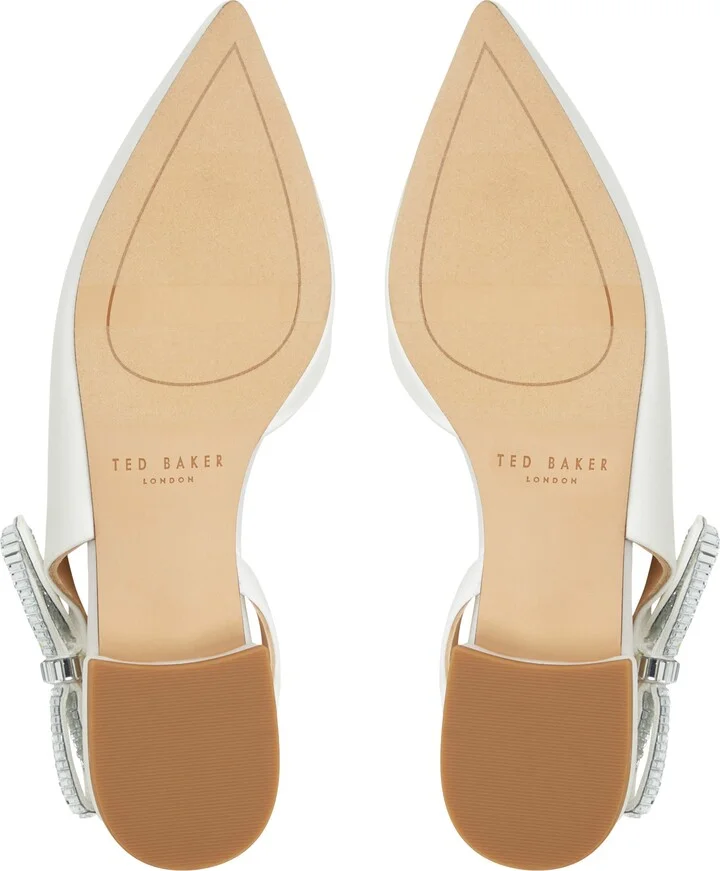 Jane Bow Slingback Half d'Orsay Pointed Toe Flat - Image 5