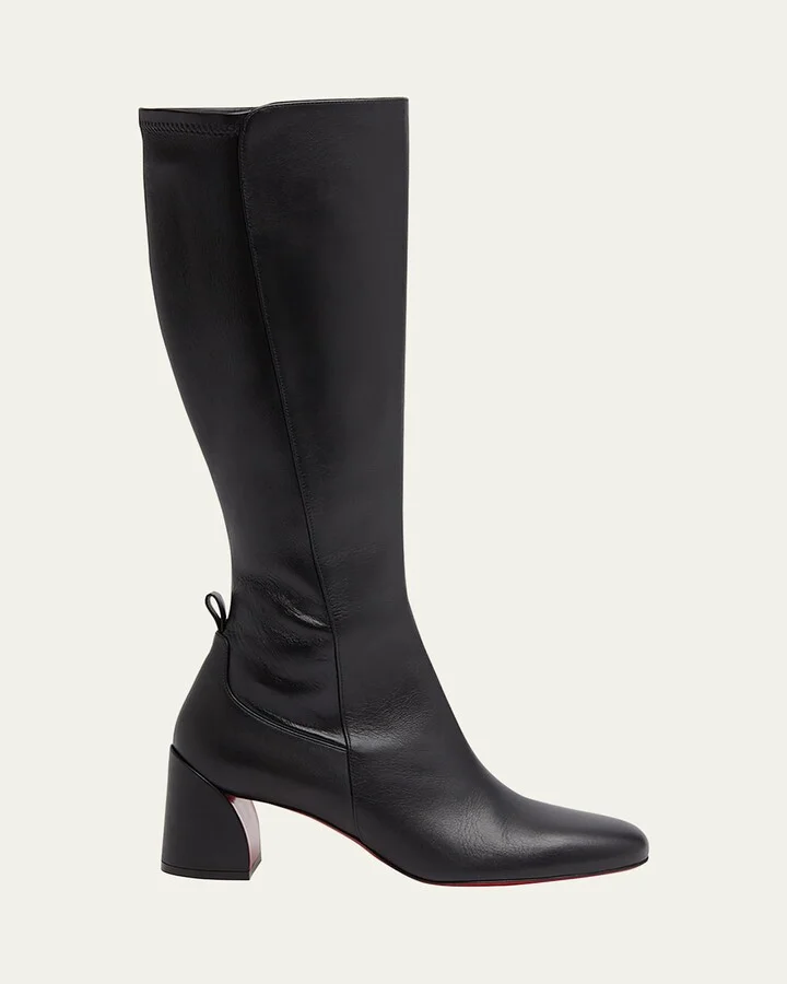 Jane Leather Red Sole Knee Boots
