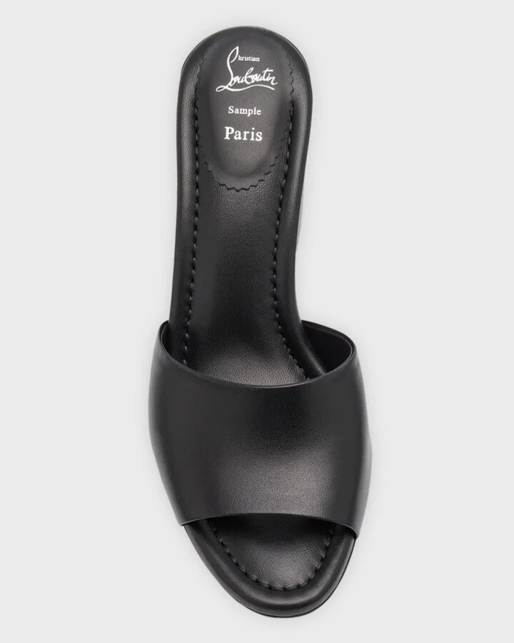 Jane Leather Red Sole Mule Sandals - Image 2