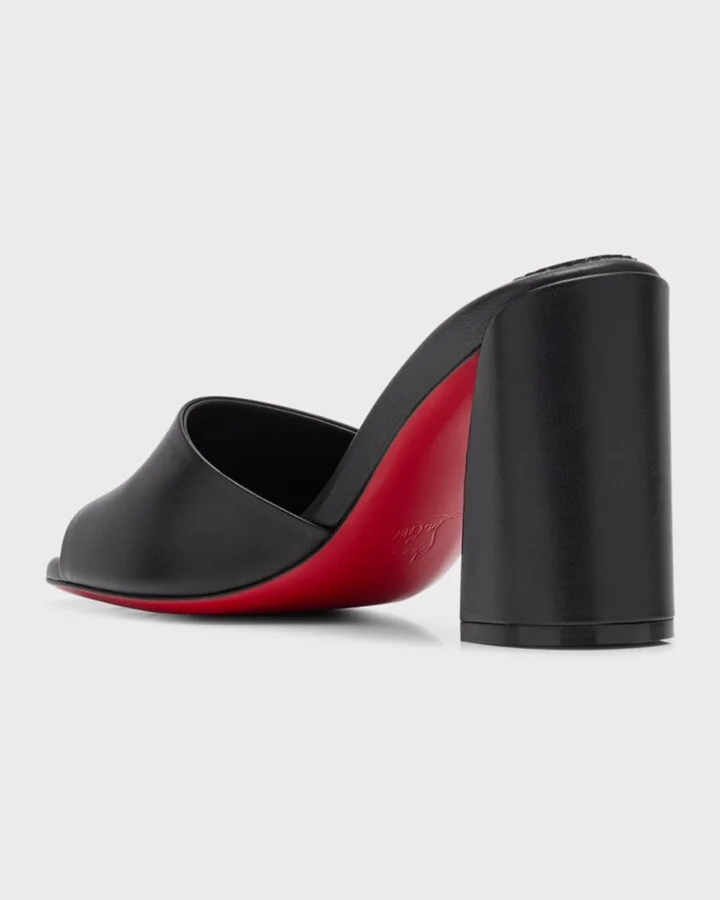 Jane Leather Red Sole Mule Sandals - Image 3