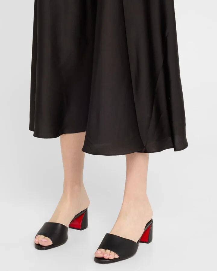 Jane Leather Red Sole Mule Sandals - Image 7