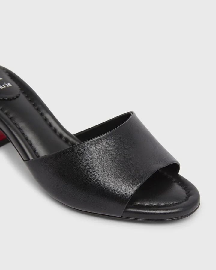 Jane Leather Red Sole Mule Sandals - Image 10