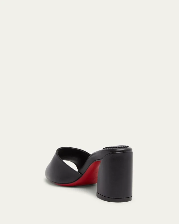Jane Leather Red Sole Mule Sandals - Image 2