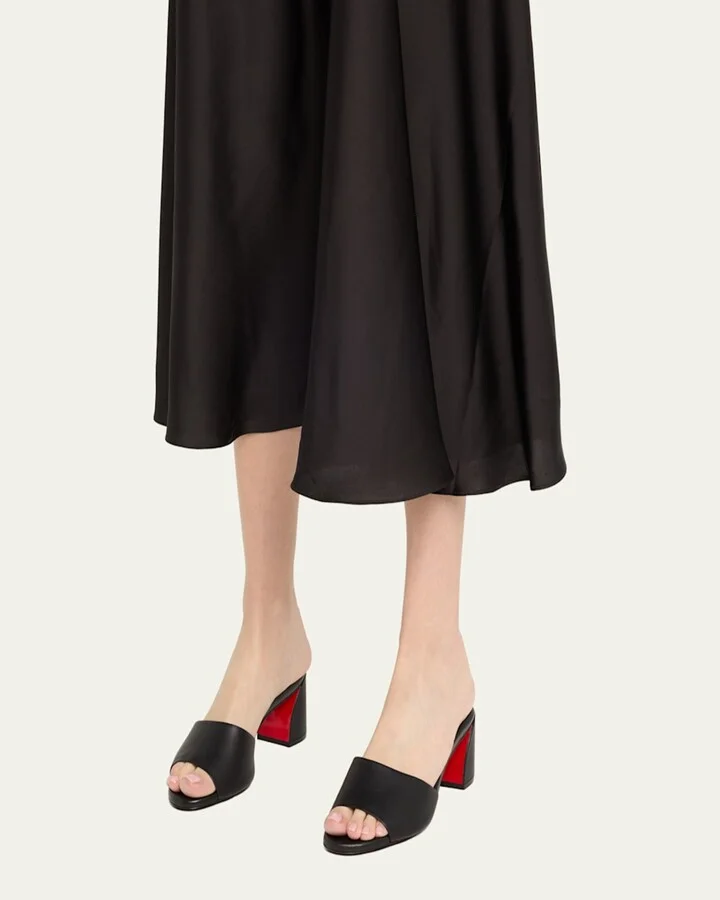Jane Leather Red Sole Mule Sandals - Image 3