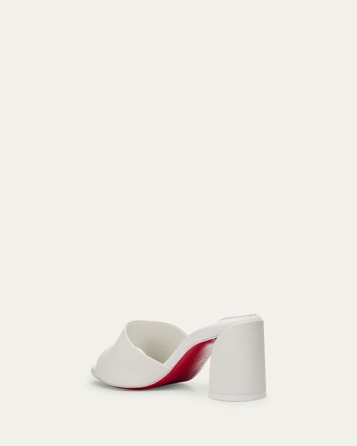 Jane Leather Red Sole Mule Sandals - Image 11